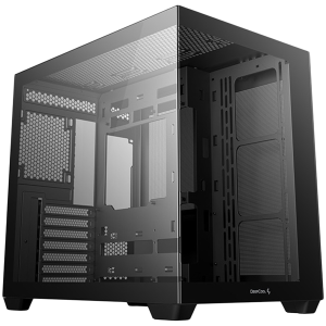 DeepCool CG530, Mid Tower, Mini-ITX/Micro-ATX/ATX, Rear Connector support, 2xUSB3.0, 1xUSB 2.0, 1xAudio, Tempered Glass, Mesh Panel, Black, R-CG530-BKNDA0-G-1