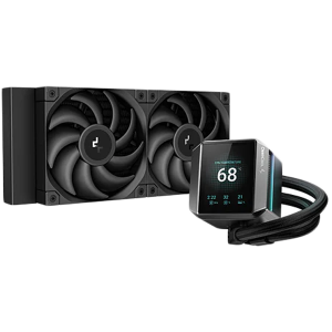 DeepCool MYSTIQUE 240, 360mm CPU Liquid Cooler, 2x120mm ARGB PWM Fans, Addressable RGB LED, Fluid Dynamic Bearing, Black, Intel LGA1700/1200/1151/1150/1155, AMD AM5/AM4, R-LX550-BKDSNC-G-1