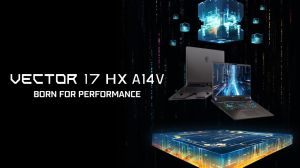 Лаптоп MSI Vector 16 HX A14VHG, i9-14900HX (24C/32T, up to 5.8 GHz, 36MB), GeForce RTX 4080 12GB GDDR6 542 AI TOPS, 16" QHD+ 2560x1600 240Hz 500 nits, 32GB RAM (16GBx2) DDR5-5600, 1TB SSD, Killer WiFi 7, BTv5.4, Per-Key RGB KBD SteelSeries, Windows 11 Hom