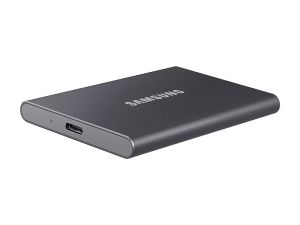 SAMSUNG Portable SSD T7 1TB external USB 3.2 Gen 2 titanium gray