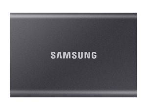 SAMSUNG Portable SSD T7 1TB external USB 3.2 Gen 2 titanium gray