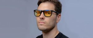 GUNNAR Cupertino Onyx set with two types of glass Amber and Clear with case