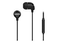 Căști intraauriculare PHILIPS cu drivere pentru microfon de 8,6 mm negre