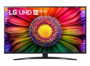 Телевизор LG 43UR81003LJ, 43" 4K UltraHD TV 4K (3840 x 2160), DVB-T2/C/S2, webOS 23 Smart TV, ThinQ AI, a5 AI Processor 4K Gen6, WiFi, HDR10 pro, HLG, ALLM/HGiG, 4K Upscaling, AI Sound, Voice Controll, AirPlay, HDMI eARC,Quick Card, CI, LAN, USB, Bluetoot