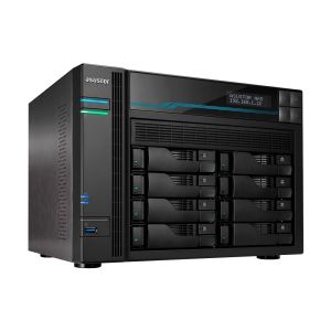 Мрежов сторидж Asustor Lockerstore 8 AS6508T, 8-Bay NAS, Intel ATOM C3538 Quad-Core (Denverton 2.1GHz), 8GB DDR4 (Max 32 GB) , 10 GbE x 2, 2.5 GbE x 2, USB 3.2 Gen-1 x 2, 8 x 2.5” / 3.5” SATA or SSD, 2x M.2PCIe (NvMe) or SATA SSD, with lock. tray, AES-NI 