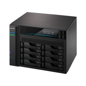 Мрежов сторидж Asustor Lockerstore 8 AS6508T, 8-Bay NAS, Intel ATOM C3538 Quad-Core (Denverton 2.1GHz), 8GB DDR4 (Max 32 GB) , 10 GbE x 2, 2.5 GbE x 2, USB 3.2 Gen-1 x 2, 8 x 2.5” / 3.5” SATA or SSD, 2x M.2PCIe (NvMe) or SATA SSD, with lock. tray, AES-NI 