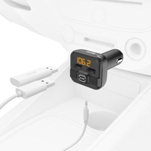 FM Трансмитер HAMA AUX-IN, USB-IN, MP3, Черен, 14163