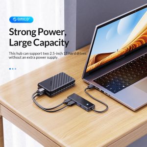 Orico хъб USB3.0 HUB 4 port Black - PAPW4A-U3-015-BK