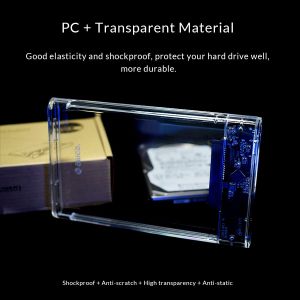 Orico външна кутия за диск Storage - Case - 2.5 inch 10Gbps Type-C Transparent - 2139C3-G2-CR-EP