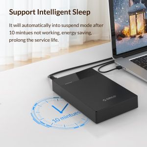 Orico кутия за диск Storage - Case - 3.5 inch, USB3.0, Built-in Power adapter, UASP, black - 3599U3