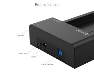 Orico докинг станция Storage - HDD/SSD Dock - 2.5 and 3.5 inch USB3.0 - 6518US3-V2