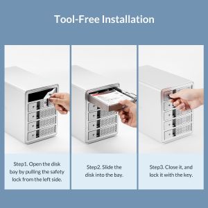 Orico докинг станция Storage - HDD Dock - 4 BAY with RAID, Aluminium - 9548RU3