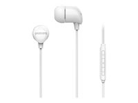 PHILIPS In-ear headphones with mic 8.6mm drivers white