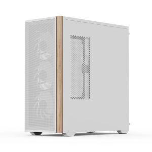 AeroCool кутия Case ATX - D501A White, Addressable RGB, Wood