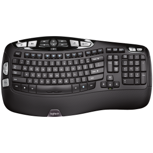 Keyboard Logitech Wave Keys wireless ergonomic keyboard - GRAPHITE - US INT`L - 2.4GHZ/BT - N/A - INTNL-973 - UNIVERSAL