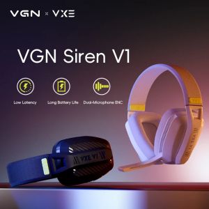 VGN Wireless Gaming Headphones - SIREN V1 Black - Bluetooth 5.3, 2.4G