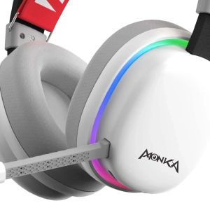 Marvo безжични геймърски слушалки Gaming Headphones Monka Echo RS - Bluetooth, 2.4G, RGB - MARVO-HG9070W