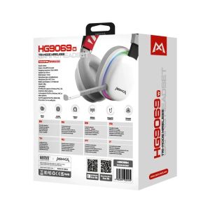 Marvo безжични геймърски слушалки Gaming Headphones Monka Echo RS - Bluetooth, 2.4G, RGB - MARVO-HG9070W