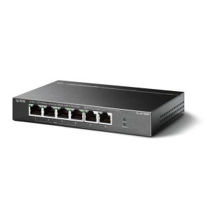 Суич TP-Link - TL-SF1006P, 6 порта, черен