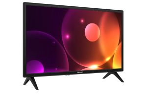 Sharp 24FA2E TV, 24" LED HD 1366x768, 100,000:1, DVB-T/T2/C/S/S2, Active Motion 100, Speaker 2x3W, Dolby Digital, CI+, 3xHDMI, 2xUSB, Bluetooth, LAN, Video/Audio input (3 x RCA), 2 pole Stand