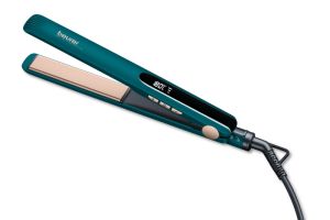 Преса Beurer HS 50 Ocean Hair straightener, LED display, Ceramic keratin coating, Variable temperature control (120-220 °), Spring-mounted hot plates, Button lock, Operation status display, Automatic switch-off after 30 minutes, Transport lock