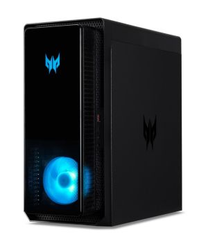 Настолен компютър Acer Predator PO3-655, Intel Core i7-14700F(up to 5.40GHz, 33MB), 32GB DDR5 5600MHz (2*16GB), 1024GB SSD, NVIDIA GeForce RTX 4070 SUPER 12GB GDDR6, 1*USB  3.2 Gen 2 Type-A, 4*USB 2.0, 1*USB 3,2 Gen2x2 Type-C, Audio jacks, WLAN 6E, AX & B