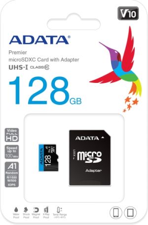 Memory Adata 128GB MicroSDXC UHS-I CLASS10 A1 (1 adapter)
