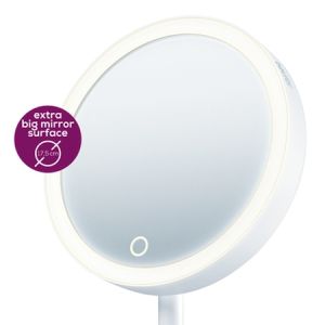 Козметично огледало Beurer BS 45 illuminated cosmetics mirror,LED light, Touch sensor, 5x magnification,dimmer function,storage tray