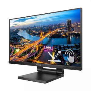 Monitor Philips 242B1TC/00, 23,8" tactil (anti-reflex), IPS, WLED, 1920x1080@75Hz, 4ms GTG, 250cd m/2, 1000:1, DCR 50M:1, FlickerFree, Low Blue Mode, Tilt,x2 Reglare înălțime, D-SUB, HDMI, DP, hub USB