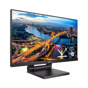 Monitor Philips 242B1TC/00, 23,8" tactil (anti-reflex), IPS, WLED, 1920x1080@75Hz, 4ms GTG, 250cd m/2, 1000:1, DCR 50M:1, FlickerFree, Low Blue Mode, Tilt,x2 Reglare înălțime, D-SUB, HDMI, DP, hub USB