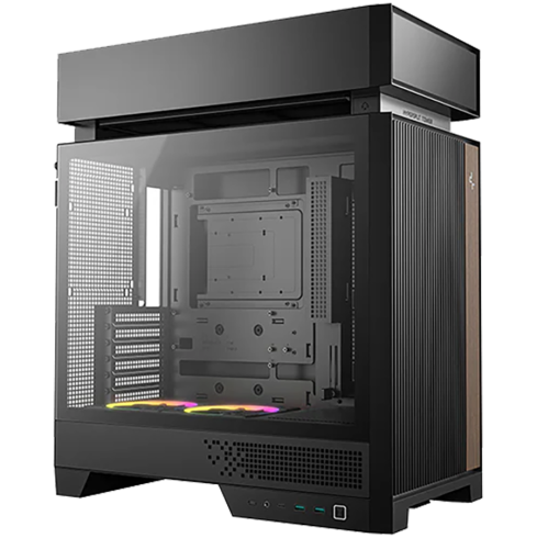 DeepCool CL660, Mid Tower, Mini-ITX/Micro-ATX/ATX(Rear Connector), 2xUSB3.0, 1xUSB Type-C, 1xAudio, 2x120mm Pre-Installed ARGB Reverse Fans, Tempered Glass, Mesh Panel, Black, R-CL660-BKNNA0-G-1