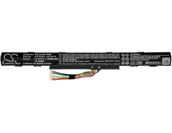 Laptop Battery for ACER Aspire E5 476G 53KY; Aspire E5-575-36BC; Aspire F5-522-65GG  AS16A5K Liion 14.8V 2200mAh CAMERON SINO