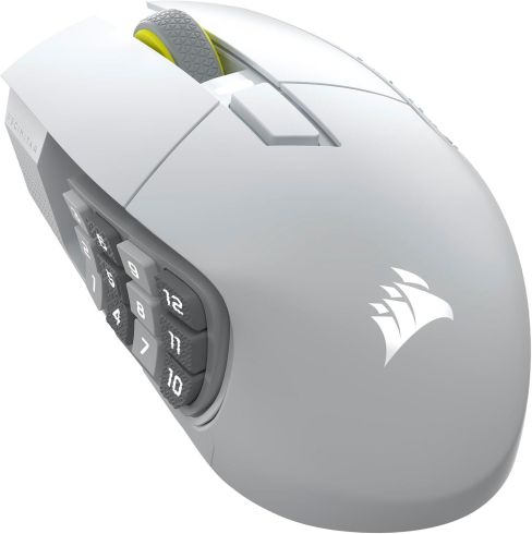 Gaming optical mouse CORSAIR SCIMITAR ELITE WIRELESS SE White, 33000 DPI