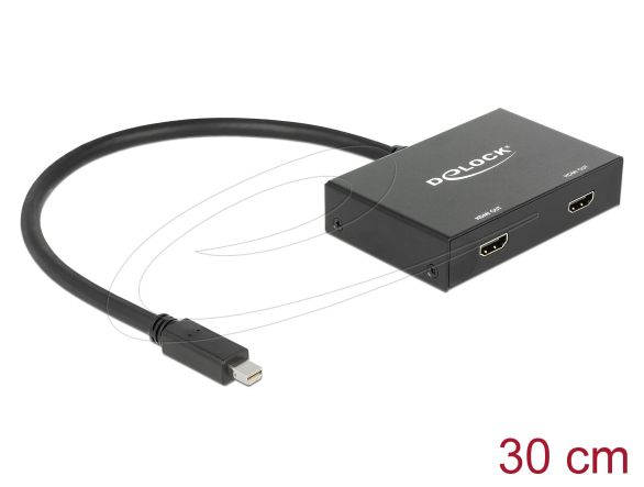 Delock Mini DisplayPort 1.2 Splitter 1 x mini DisplayPort in > 2 x HDMI out 4K