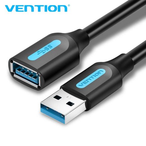Vention USB 3.0  Extension AM / AF - 0.5M Black - CBHBD