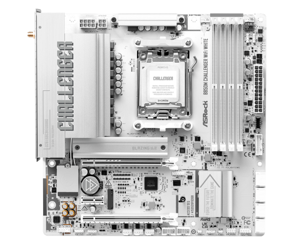 Дънна платка ASRock B850M CHALLENGER WIFI WHITE socket AM5