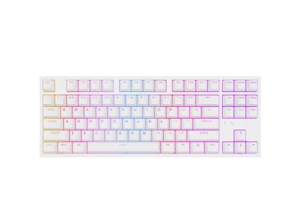 Keyboard Genesis Gaming Keyboard Thor 404 TKL White RGB Backlight US Layout Brown Switch