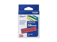 BROTHER TZE461 laminate tape 36mm BLACK ON RED