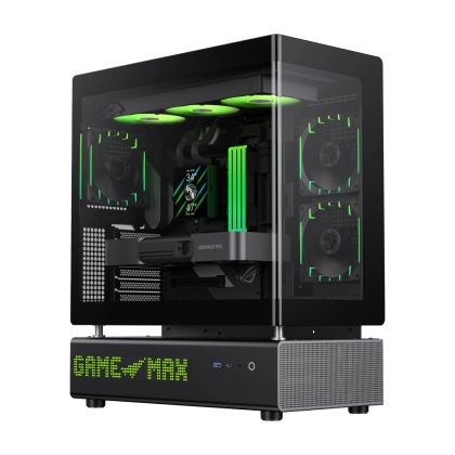 Gamemax Case ATX - N90 BG - Addressable RGB, Modular Dual-Chamber