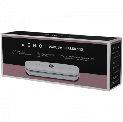 Vacuum Sealer, white, LED display, 80W, -65kPa (+/-5kPa)