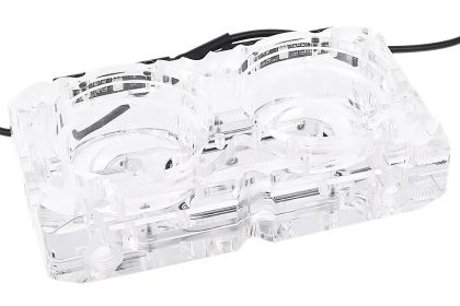 Adapter attachment with internal and external thread Alphacool Eisdecke D5 Dual Acrylic Attachment 3x 1/4"