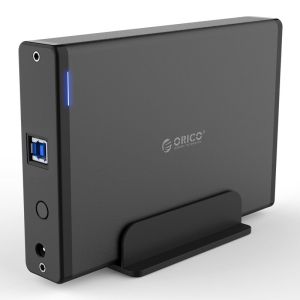 Orico Storage - Case - 3.5 inch Vertical, USB3.0, Power adapter, UASP, black - 7688U3-BK