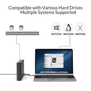 Orico Storage - Case - 3.5 inch Vertical, USB3.0, Power adapter, UASP, black - 7688U3-BK
