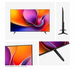 Телевизор Hisense 55" A6Q, 4K Ultra HD 3840x2160, DLED, DFA, Precision Colour, HDR 10+, HLG, Dolby Vision,Light sensor, Smart TV, WiFi, BT, AnyView Cast, Gaming Mode, 1xHDMI2 eArc, 3xHDMI, 2xUSB, LAN, CI+, DVB-T2/C/S2, Black