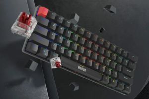 Marvo механична геймърска клавиатура Gaming Mechanical keyboard Saber 61 KG933G White - 61 keys, Red Switches [Linear]