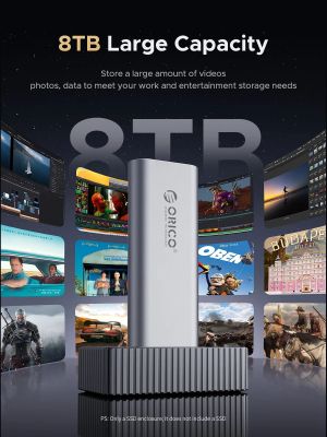 Orico Storage - Case/Docking Station - M.2 NVMe/NGFF - IT18C3-GY