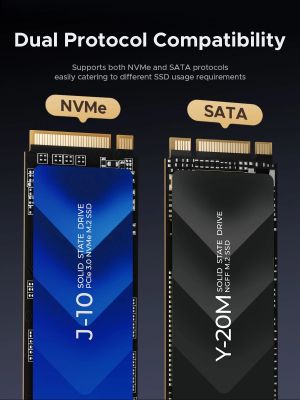 Orico Storage - Case/Docking Station - M.2 NVMe/NGFF - IT18C3-GY