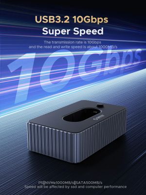 Orico Storage - Case/Docking Station - M.2 NVMe/NGFF - IT18C3-GY