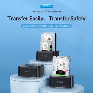 Orico Storage - HDD/SSD Dock - 2 BAY 2.5/3.5 USB-C/USB-A - 6829C3-V1