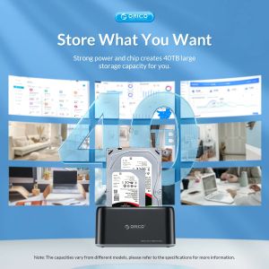 Orico Storage - HDD/SSD Dock - 2 BAY 2.5/3.5 USB-C/USB-A - 6829C3-V1